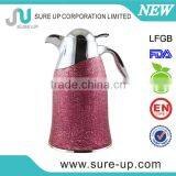 New Style High Quality Luxury Arabic Antique Metal Brass Copper Turkish Thermos Vacuum Coffee Pot Set Inner Glass thumbnail-1