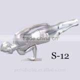 High Quality Fiberglass Silver Sports Male Mannequin for Window Display thumbnail-1
