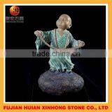 Tummy Sleeping Priestling Stone Statue for Home Decoration thumbnail-2
