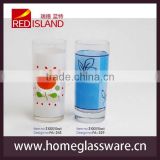 10oz glass with printing designs/water cup/printed glass cup