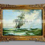 European Classical Wooden Antique Frame Oil Painting thumbnail-1