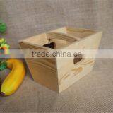 FSC High Quality Handmade Decorative Small Wooden Basket With Handle thumbnail-1