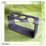 Black Color Three Compartments Wood Test Tube Rack thumbnail-1