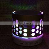 Round Hole Wireless Small Mobile Phone Bluetooth Speakers Subwoofer TF Card Speaker Hands-free Speaker With LED FM thumbnail-1