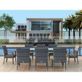 2017 Trade Assurance Display Cabinets Luxury Pvc Rattan Modular Metal Garden Glass Dining Table Set thumbnail-4
