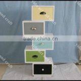 Unique Design Home Decorative Furniture Colorful Wooden DIY Storage Cabinet, Easy to Move thumbnail-5