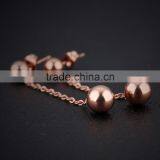 Simple Rose Gold Earring Designs for Women Tiny Long Chain Earrings Stainless Steel Earring thumbnail-2