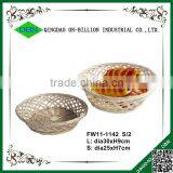 Handwoven Round Wicker Rattan Tray for Food thumbnail-1