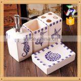 New Ceramic Bathroom Set With Sea Pattern thumbnail-1