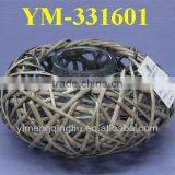 Bulk Wicker Candle Holders With Glass thumbnail-1