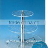 Three Floors Round Plastic Cake Display Stand thumbnail-1