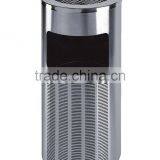 Round Stainless Steel Dustbin With Mesh Design BY-64 thumbnail-1