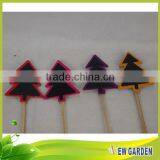 Decorative Painted Green Natural Bamboo Flower Pot Stick and Pendant thumbnail-4