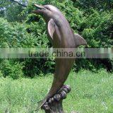 Garden Decoration Metal Statue Life Size Bronze Dolphin Statue Fountain for Hot Sale thumbnail-2