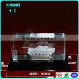 Customized 3d Crystal Gift Tank Model With Base K9 Crystal Engraving Laser Carved Blank thumbnail-2