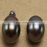 Wholesale 10-11mm Black Baroque Circled Tahitian Loose Pearls thumbnail-1