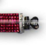 Hot Sale Gift Leather With Crystal Gem Decoration, Bracelet With Zinc Alloy Locking Part, thumbnail-4