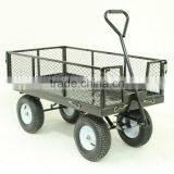 Trailer Type Pneumatic Wheel Metal Garden Cart thumbnail-2