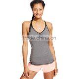 Supplex/spandex Dry Fit Sexy Cross Back Top Womens Sports Tank Top