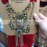 Big Custome Brand ZA New Design Diamond Alloy Necklace Jewelry thumbnail-4