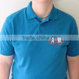 Flock Printed Polo Shirt, Men Polo Shirt, Short Sleeve 100% Polyester thumbnail-5
