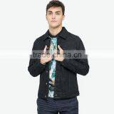 Wholesale Custom Plain Black Winter Man Jacket Denim Factory Price thumbnail-1