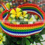 New Design Rainbow Color String Braided Bracelets Hand Woven Fabric Cord Bracelets Friendship Bracelets Gifts thumbnail-2