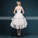 MGOO Custom Made Evening Dinner Dress Short White Satin Elegant Dress Latest Design Prom Layers Dress 2256 thumbnail-4