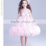 Pink Flowers Girl Dresses With Rhinestone Angel Dress thumbnail-3