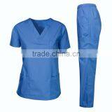 Good Quality 65polyester 35cotton Nurse Scrub Suit Blue Scrub Uniform thumbnail-5