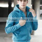 China Factory Good Sale High Quality Cotton Fleece Zipper Pocket Hoodies thumbnail-1