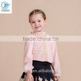 High Neck Girls Velvet t Shirt With Lace Children Clothing Pullover Long Sleeve t Shirt thumbnail-4