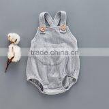 0-3 Years Wholesale Baby Girls Boys Cotton Strap Rompers Kids Jumpsuit thumbnail-3