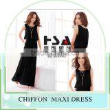 Hot Sale Summer Women Bohemian Beach Dress, Women Chiffon Silk Maxi Dress ,sleeveless Plus Size Dress thumbnail-2