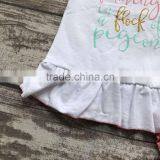 New Girls Outfit be a Flamingo Floral Coral Mint Kids Boutique Shorts Sets Ruffles Cotton Clothing Match With Accessories thumbnail-3