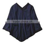 Custom Knit Sweater Women Pullover Poncho With Two Warm-Keeping Pockets thumbnail-5