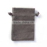 Velvet Jewelry Bags Drawstring Rectangle Gray 12cm X7.6cm thumbnail-3