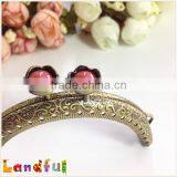 8.5cm High Quality Flower Head DIY Clutch Purse Frame Metal Coin Purse Frame thumbnail-5