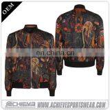 100% Polyester Sublimation Baseball Bomber Jacket thumbnail-4