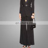 New Latest Muslim Design High Waist Pants Palazzo Trousers Wide Leg Pants Plus Size Black Trousers Feet Trousers Ankle Length thumbnail-3