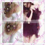 Aidocrystal Fashion Flower Hair Clip Romantic Fabric Handmade Rhinestone Flower Grecian Headpieces thumbnail-2