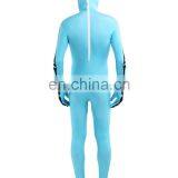 Lake Blue Zentai Full Body Lycra Spandex Skull Unisex Adult Party Cosplay Costume thumbnail-5