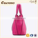 CR USA Market Expert Recommend pu Leather Material Large-capacity Zipper Rose Red Colors New Fashion Leather Clutch Bag thumbnail-3