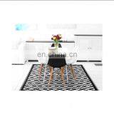 Waterproof Outdoor Black and White Checkered Rug