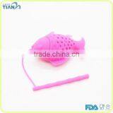 2015 New Design FDA/LFGB Funny Fishing Shape Silicone Tea Bag thumbnail-1