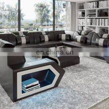 New Home Needed Living Room Beautiful Sectional Sofa Set Furniture With LED Light thumbnail-2