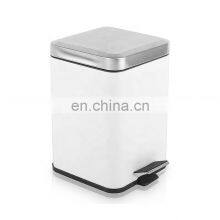 Elegant Design Household Powder Coating Square Pedal Bin 3L 5L Waste Bin Bathroom Waste Bin