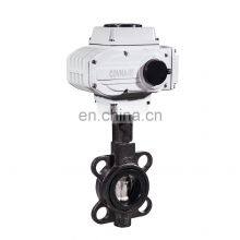 COVNA DN200 PN16 8 Inch 24 Volt EPDM Rubber Seat Wafer Type Cast Iron Motorized Electric Butterfly Valve thumbnail-1