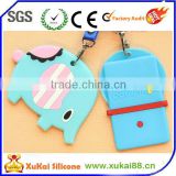 Custom Animal design silicone card cover/holder