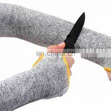 13Gauge HPPE Knit Level 5 Protective Cut Resistant Arm Sleeves With Thumb Slot thumbnail-2
